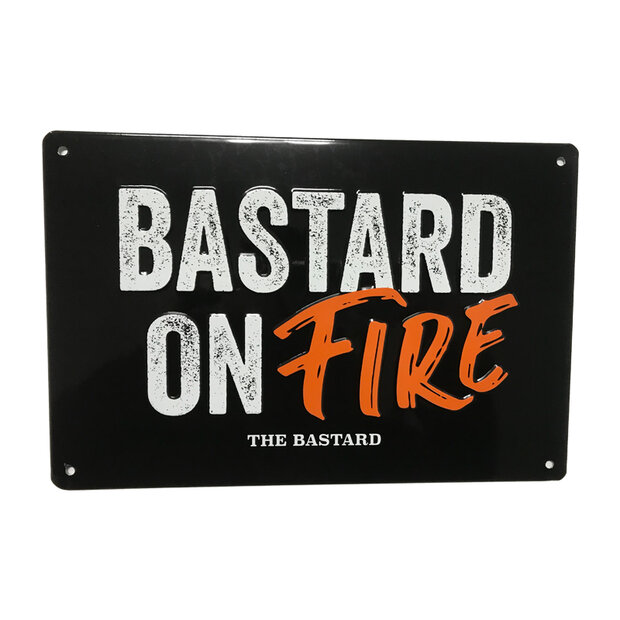 Man Cave Plate 'Bastard on fire' The Bastard