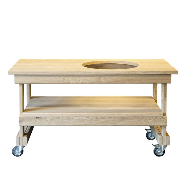 Eiken werktafel Big Green Egg