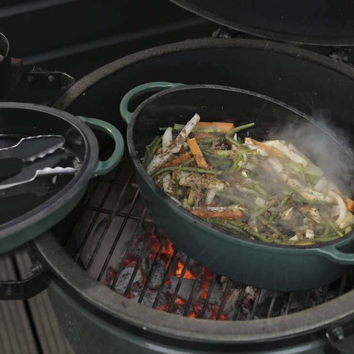 Green Dutch Oven Oval Big Green Egg