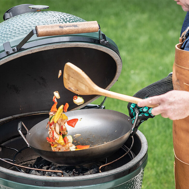Carbon Steel Wok Large Big Green Egg
