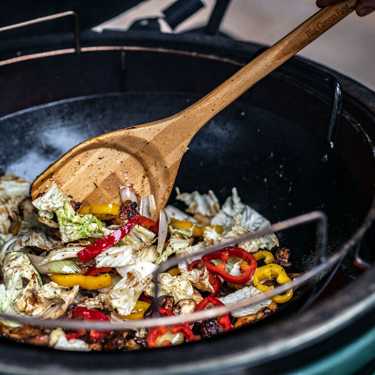 Carbon Steel Wok Large Big Green Egg
