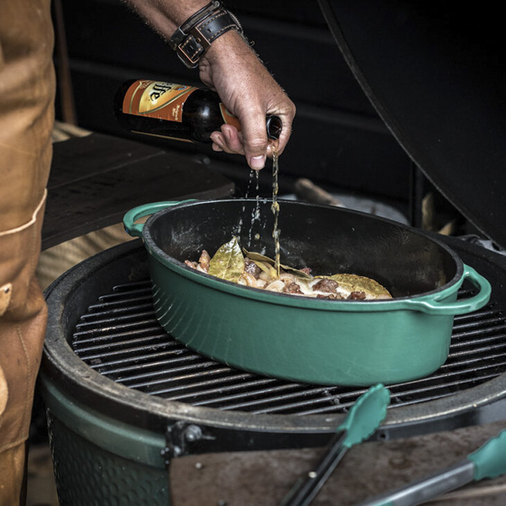 Green Dutch Oven Oval Big Green Egg
