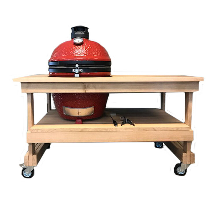 Eiken werktafel Kamado Joe