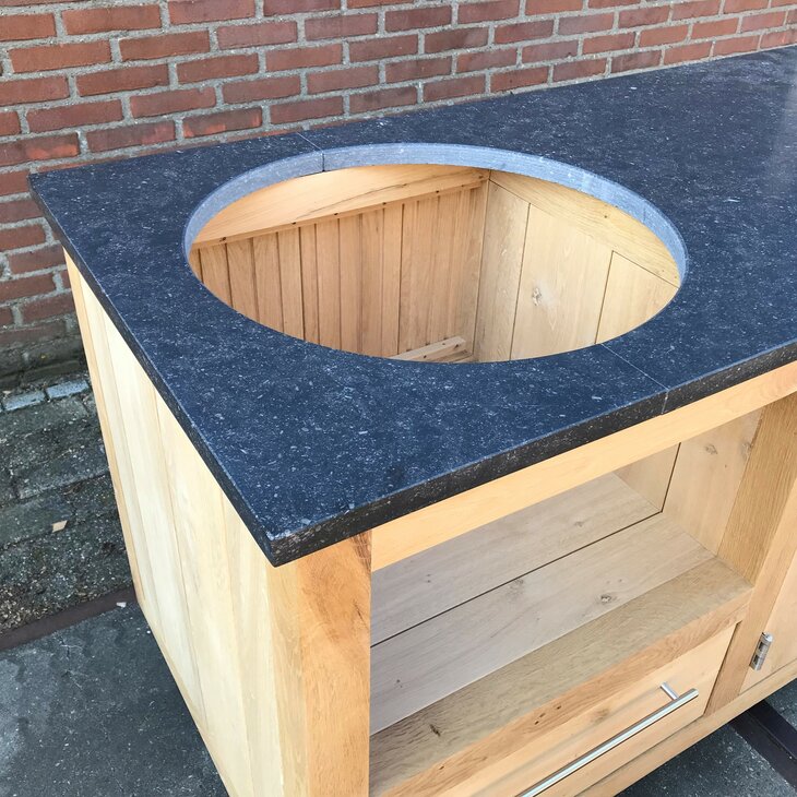 Buitenkeuken Peter + Big Green Egg Large + tafelnest