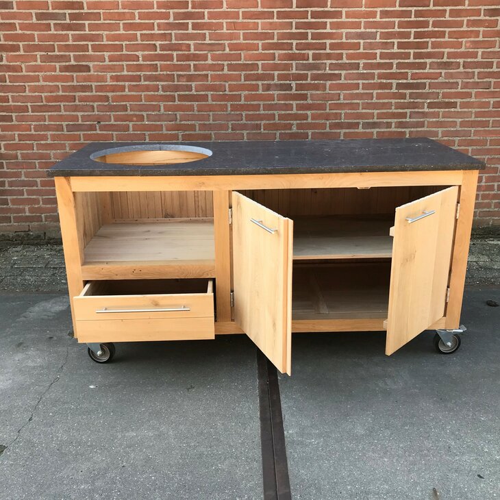 Buitenkeuken Peter + Big Green Egg Large + tafelnest