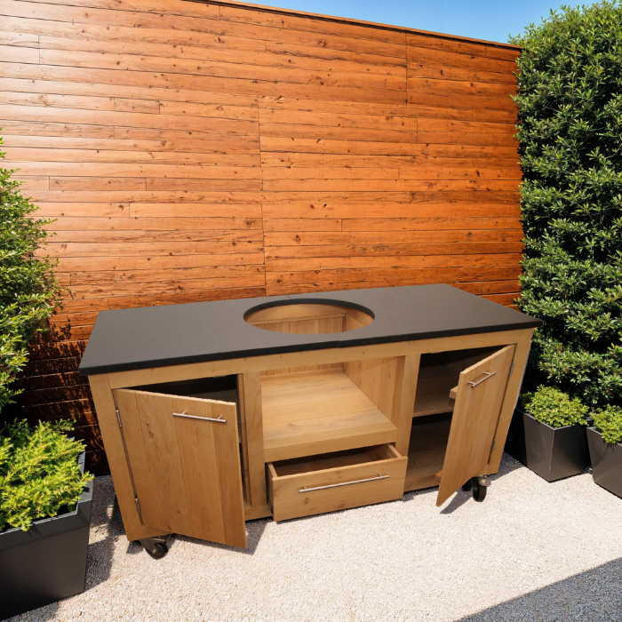 Buitenkeuken Theo + Big Green Egg Large + tafelnest